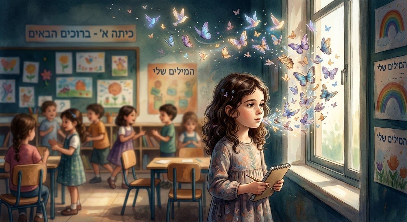 איור של מפתח כסוף על רצפת עץ באור רך